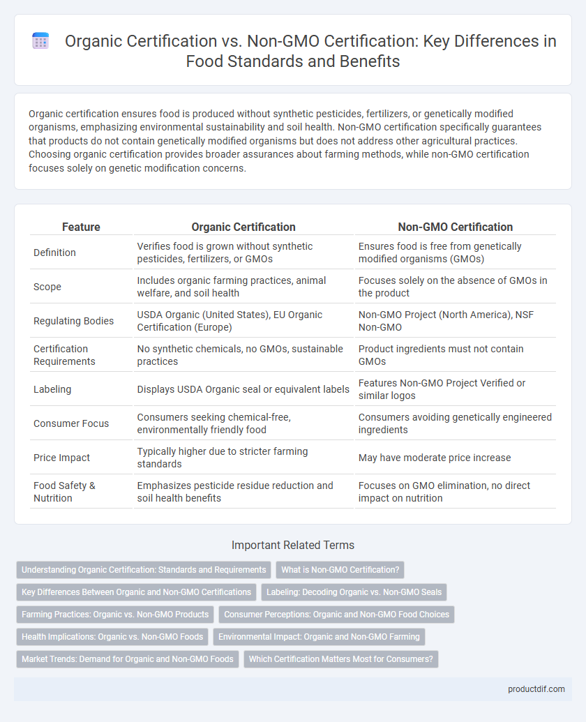 Organic Certification vs. Non-GMO Certification: Key Differences in Food Standards and Benefits