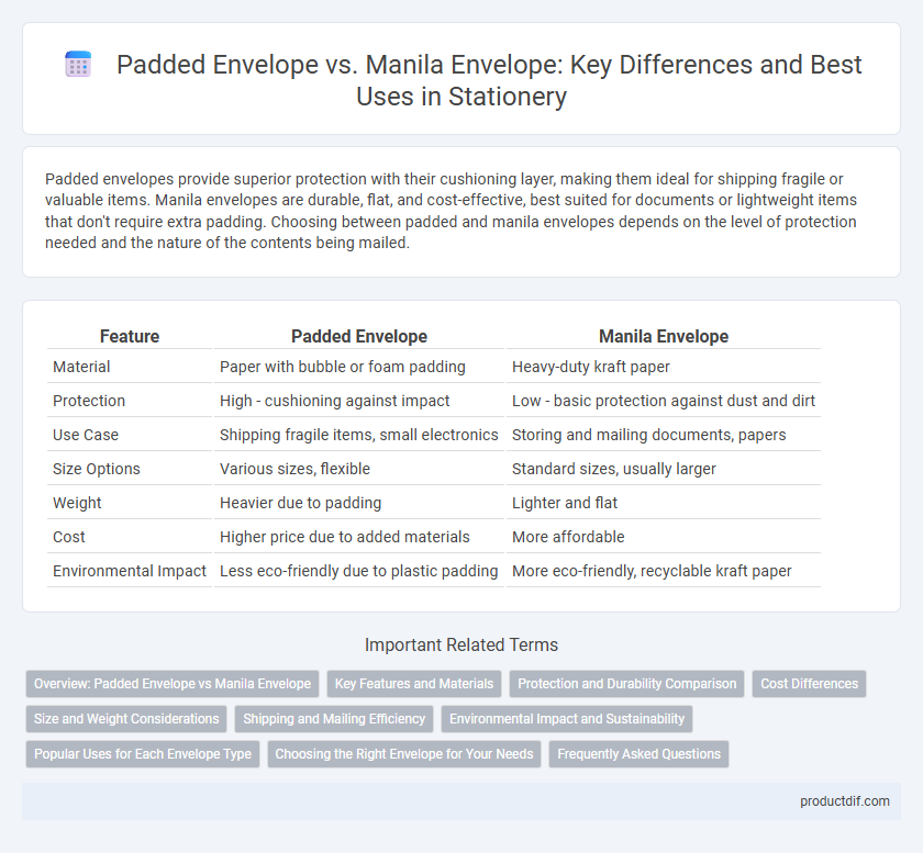 Padded Envelope vs. Manila Envelope: Key Differences and Best Uses in Stationery