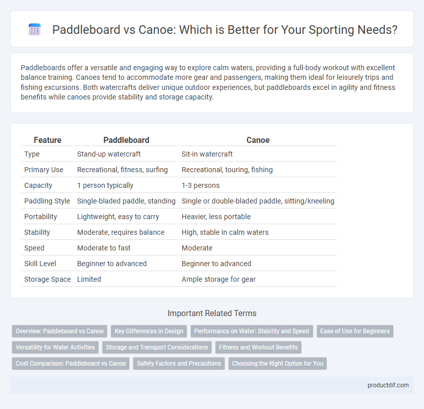 Paddleboard vs Canoe: Which is Better for Your Sporting Needs?