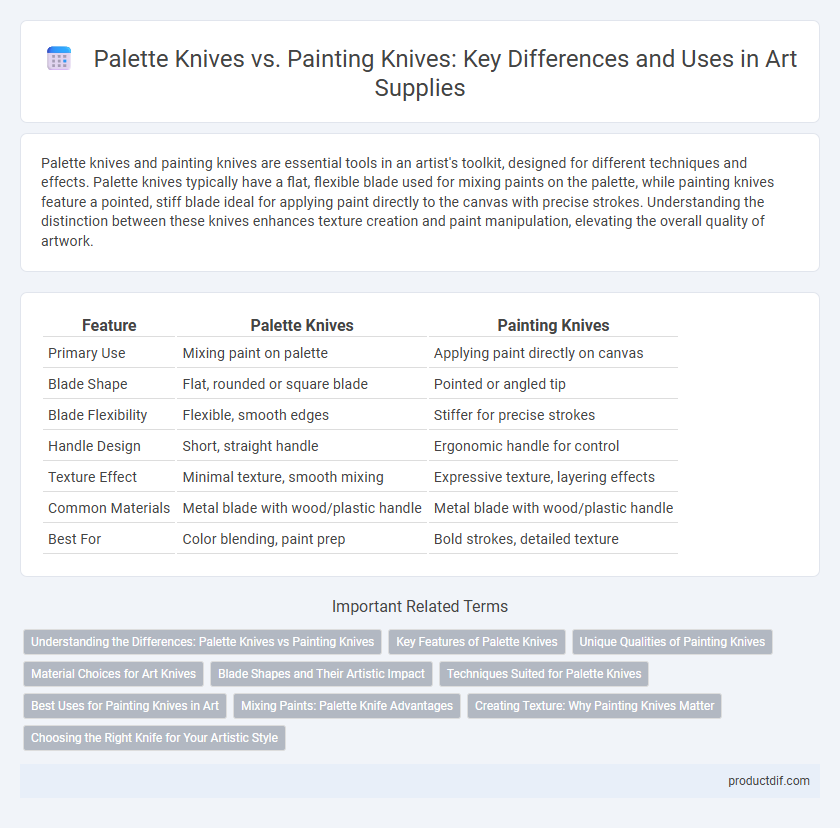 Palette Knives vs. Painting Knives: Key Differences and Uses in Art Supplies