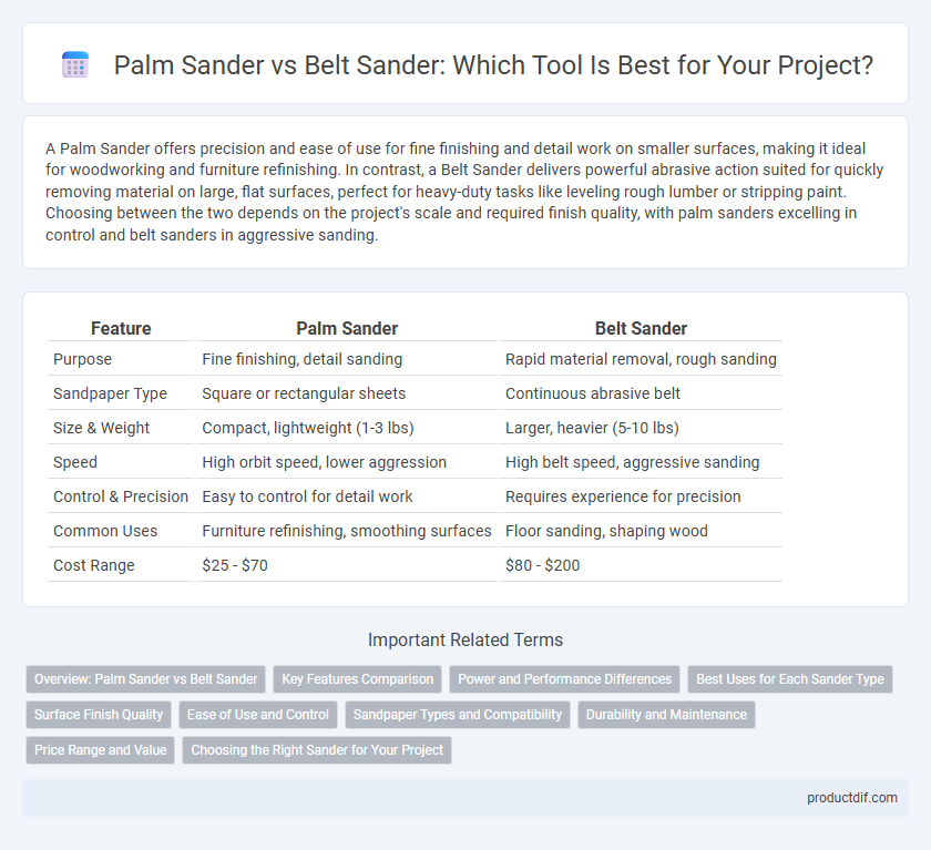 Palm Sander vs Belt Sander: Which Tool Is Best for Your Project?
