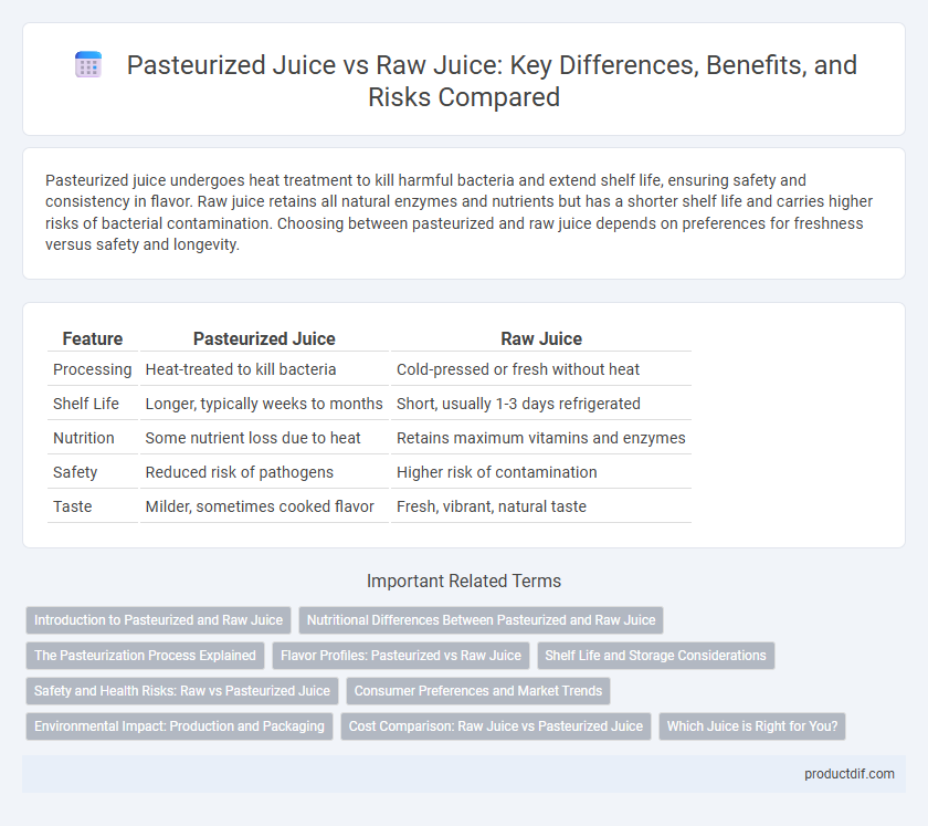 Pasteurized Juice vs Raw Juice: Key Differences, Benefits, and Risks Compared