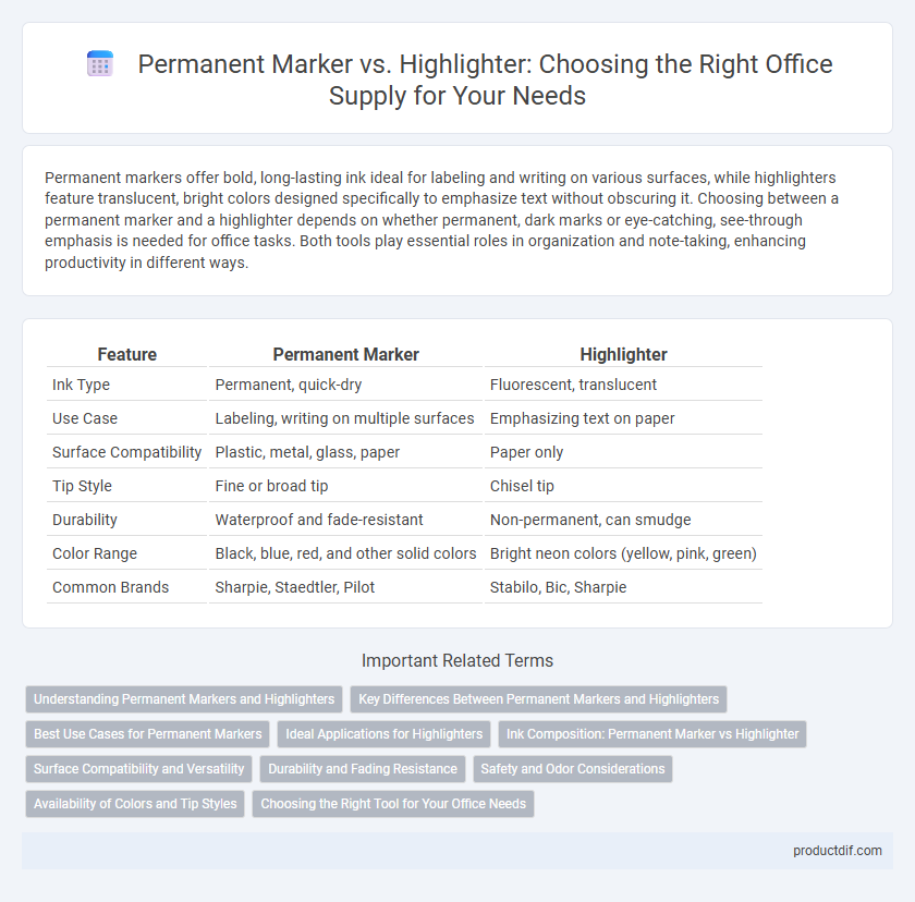 Permanent Marker vs. Highlighter: Choosing the Right Office Supply for Your Needs