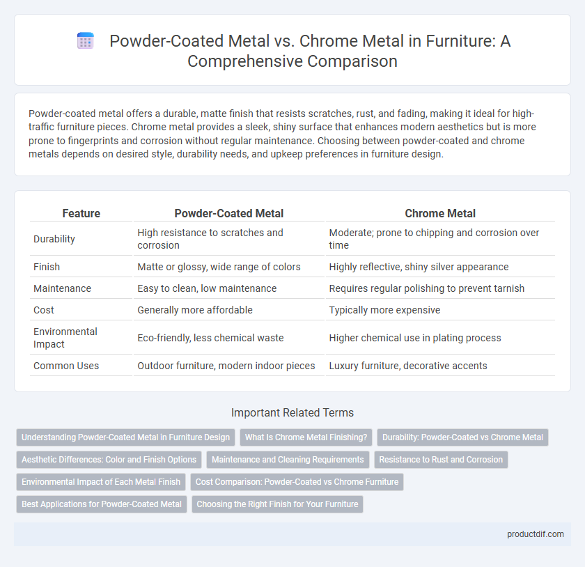Powder-Coated Metal vs. Chrome Metal in Furniture: A Comprehensive Comparison