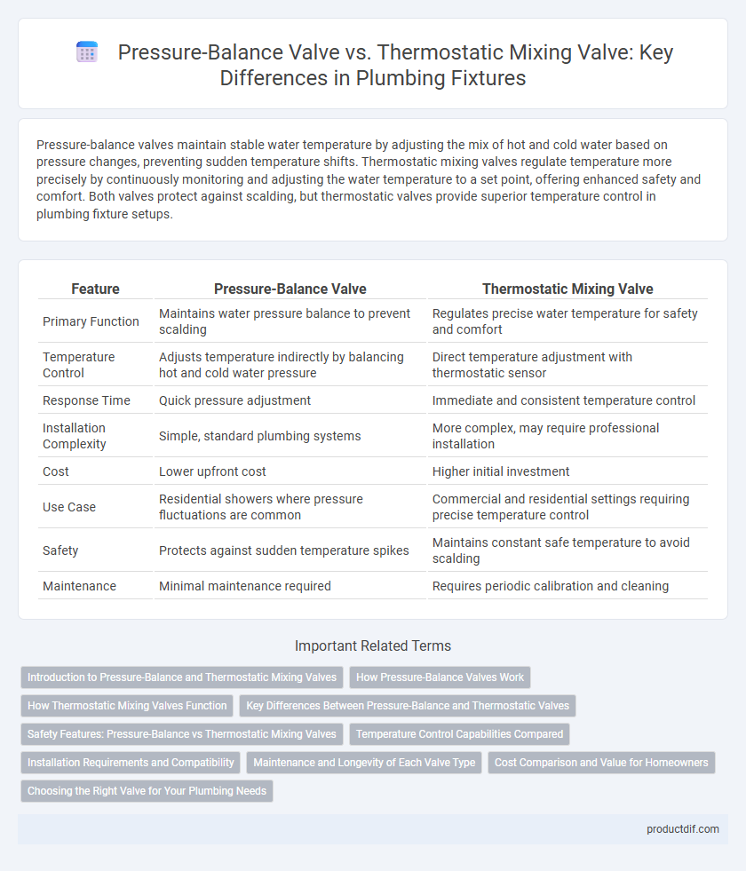 Pressure-Balance Valve vs. Thermostatic Mixing Valve: Key Differences in Plumbing Fixtures