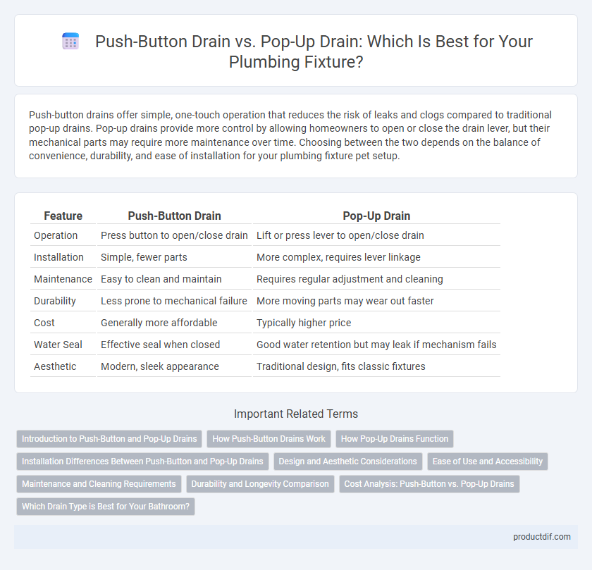 Push-Button Drain vs. Pop-Up Drain: Which Is Best for Your Plumbing Fixture?