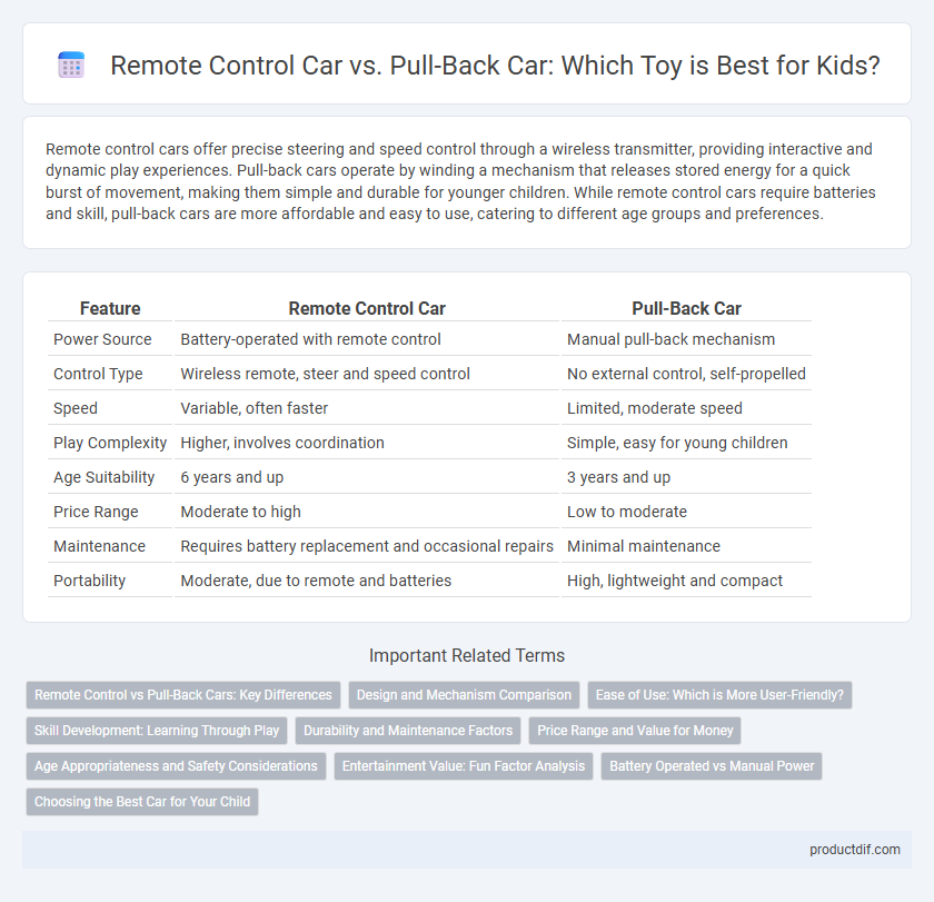 Remote Control Car vs. Pull-Back Car: Which Toy is Best for Kids?