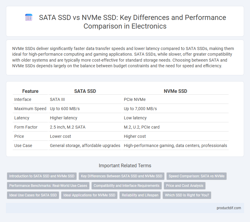 SATA SSD vs NVMe SSD: Key Differences and Performance Comparison in Electronics