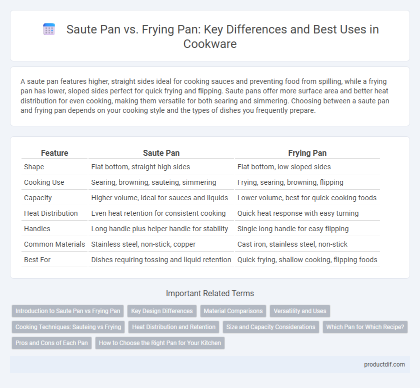 Saute Pan vs. Frying Pan: Key Differences and Best Uses in Cookware
