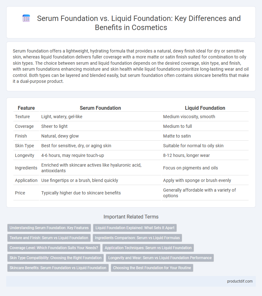 Serum Foundation vs. Liquid Foundation: Key Differences and Benefits in Cosmetics