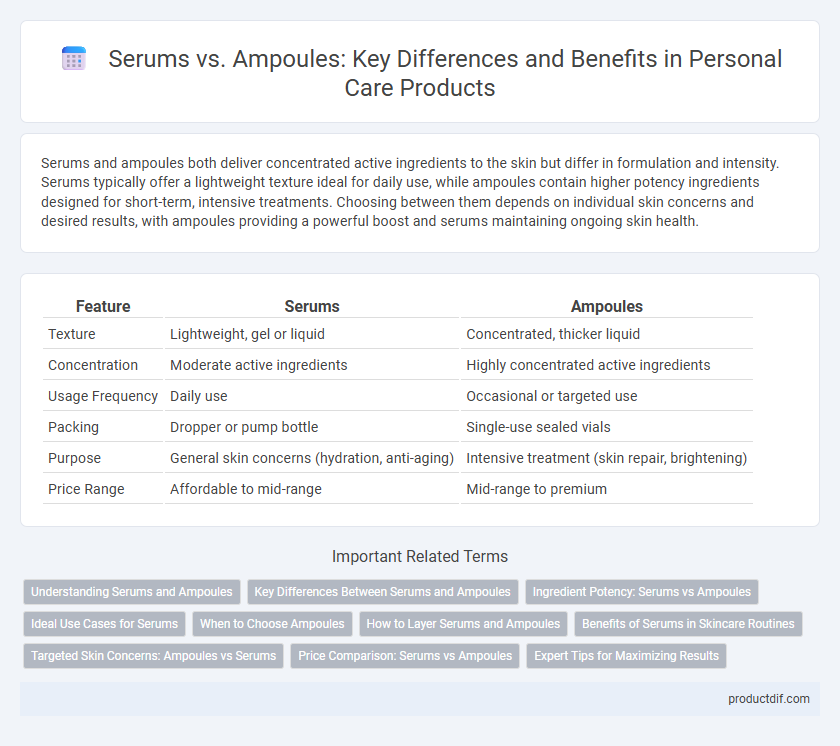 Serums vs. Ampoules: Key Differences and Benefits in Personal Care Products