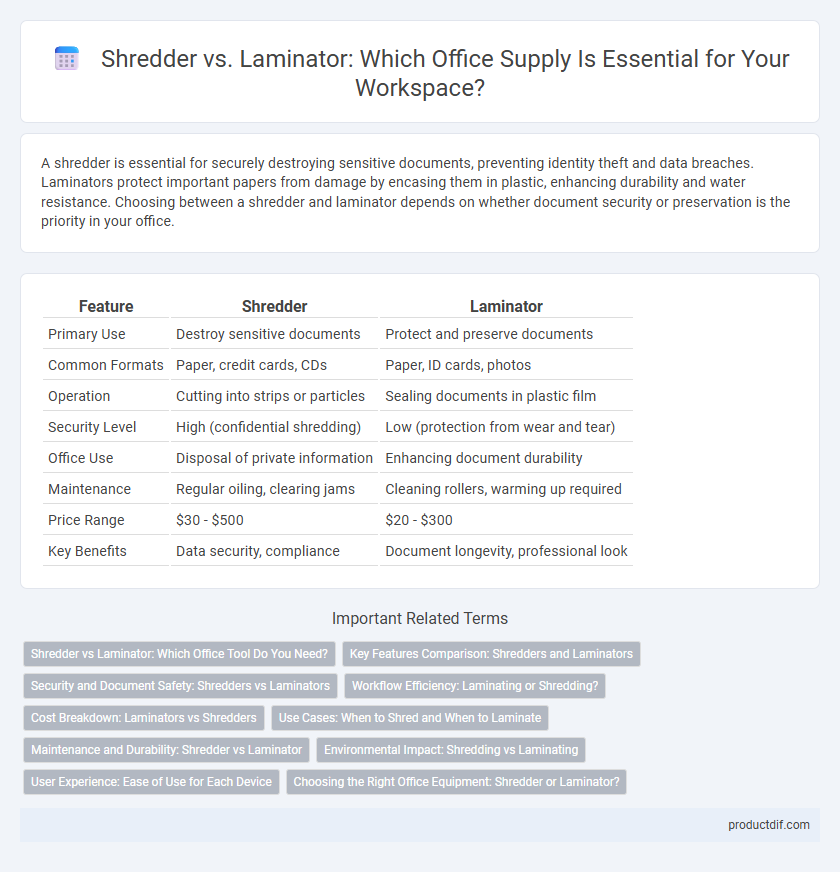 Shredder vs. Laminator: Which Office Supply Is Essential for Your Workspace?