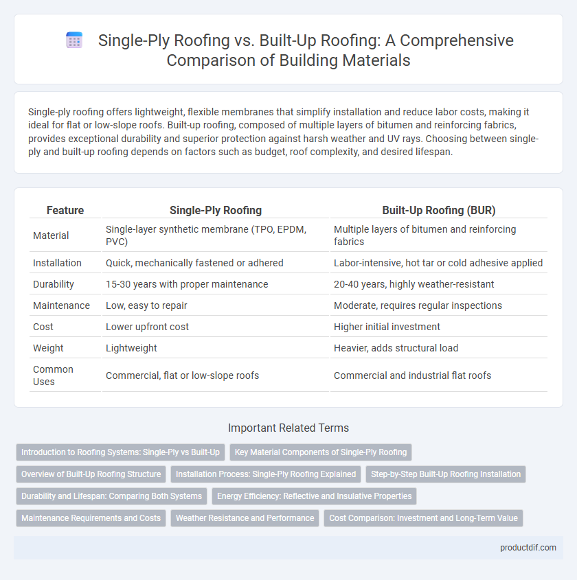 Single-Ply Roofing vs. Built-Up Roofing: A Comprehensive Comparison of Building Materials