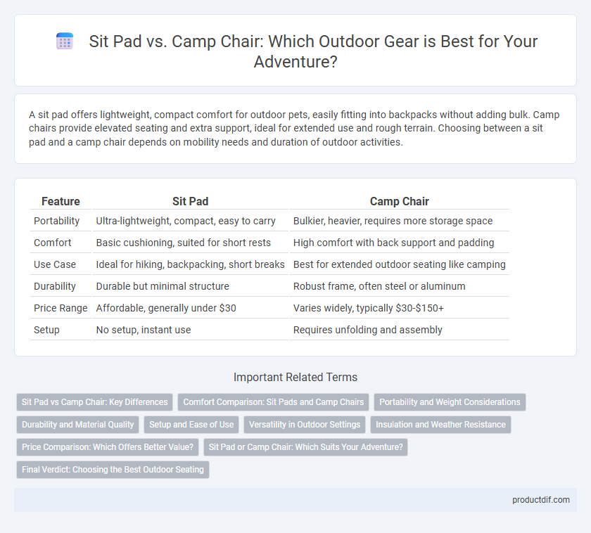Sit Pad vs. Camp Chair: Which Outdoor Gear is Best for Your Adventure?