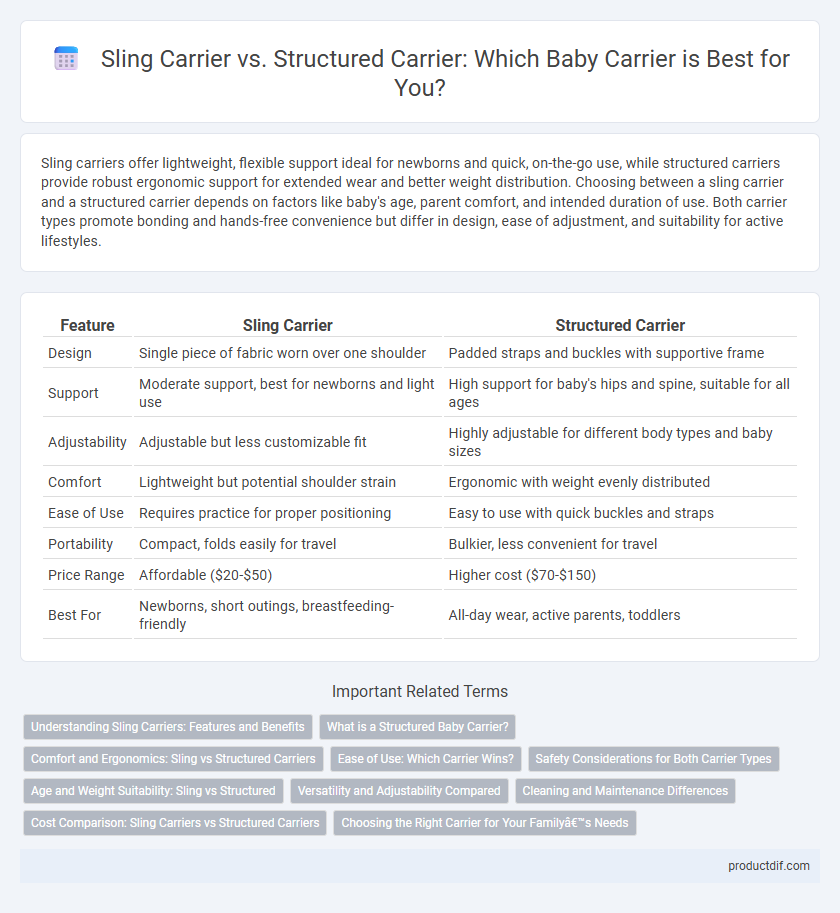 Sling Carrier vs. Structured Carrier: Which Baby Carrier is Best for You?