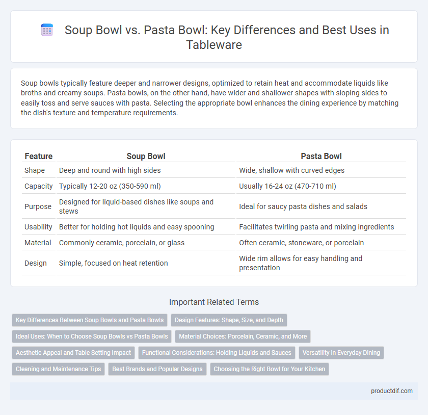 Soup Bowl vs. Pasta Bowl: Key Differences and Best Uses in Tableware