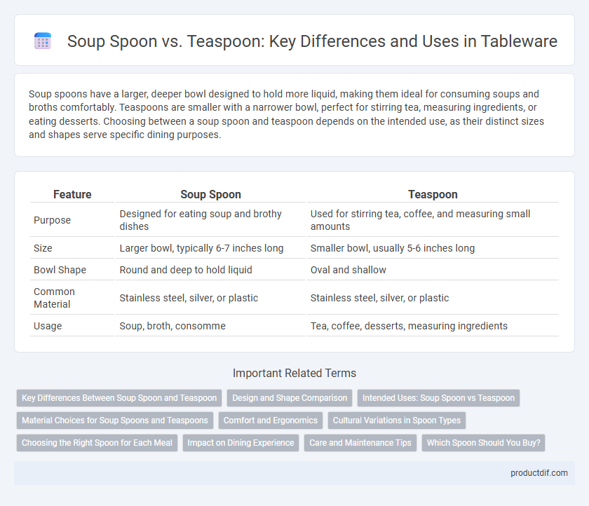 Soup Spoon vs. Teaspoon: Key Differences and Uses in Tableware