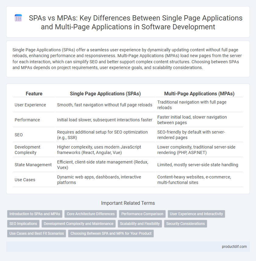 SPAs vs MPAs: Key Differences Between Single Page Applications and Multi-Page Applications in Software Development