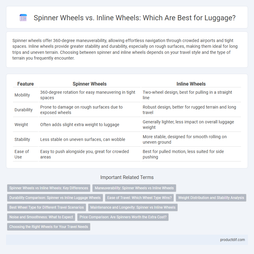 Spinner Wheels vs. Inline Wheels: Which Are Best for Luggage?