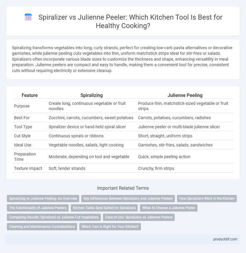 Spiralizer vs Julienne Peeler: Which Kitchen Tool Is Best for Healthy Cooking?