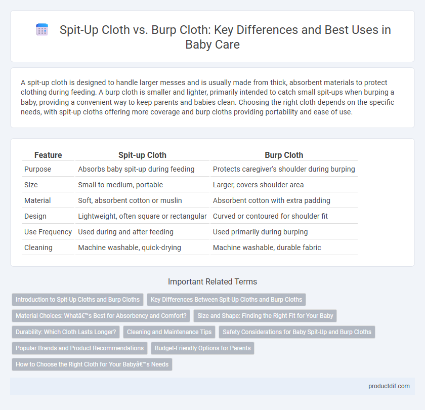 Spit-Up Cloth vs. Burp Cloth: Key Differences and Best Uses in Baby Care