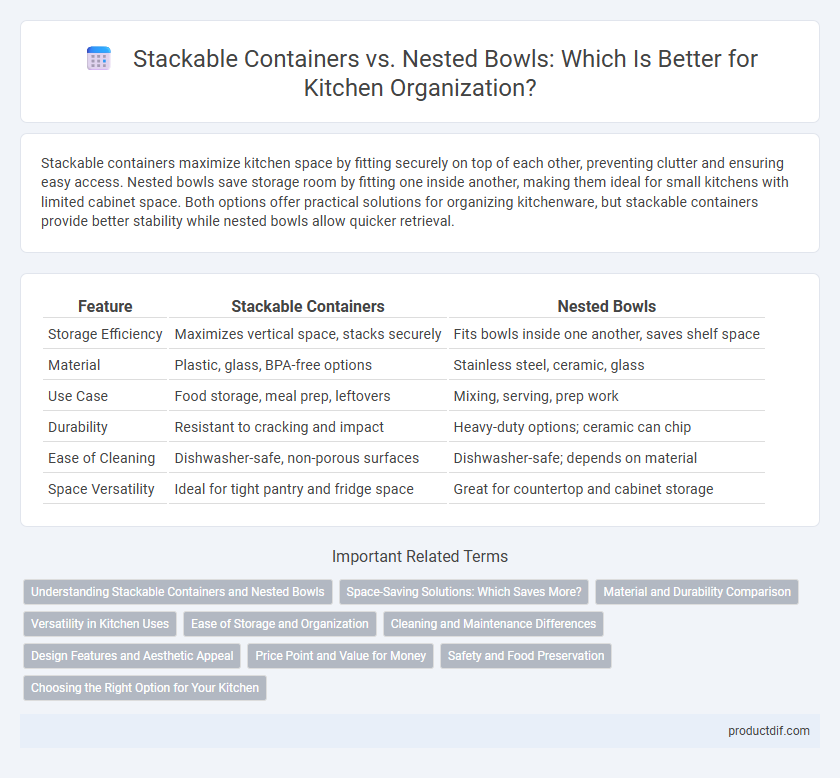 Stackable Containers vs. Nested Bowls: Which Is Better for Kitchen Organization?