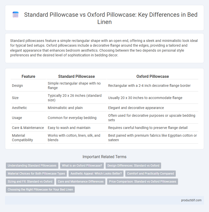 Standard Pillowcase vs Oxford Pillowcase: Key Differences in Bed Linen