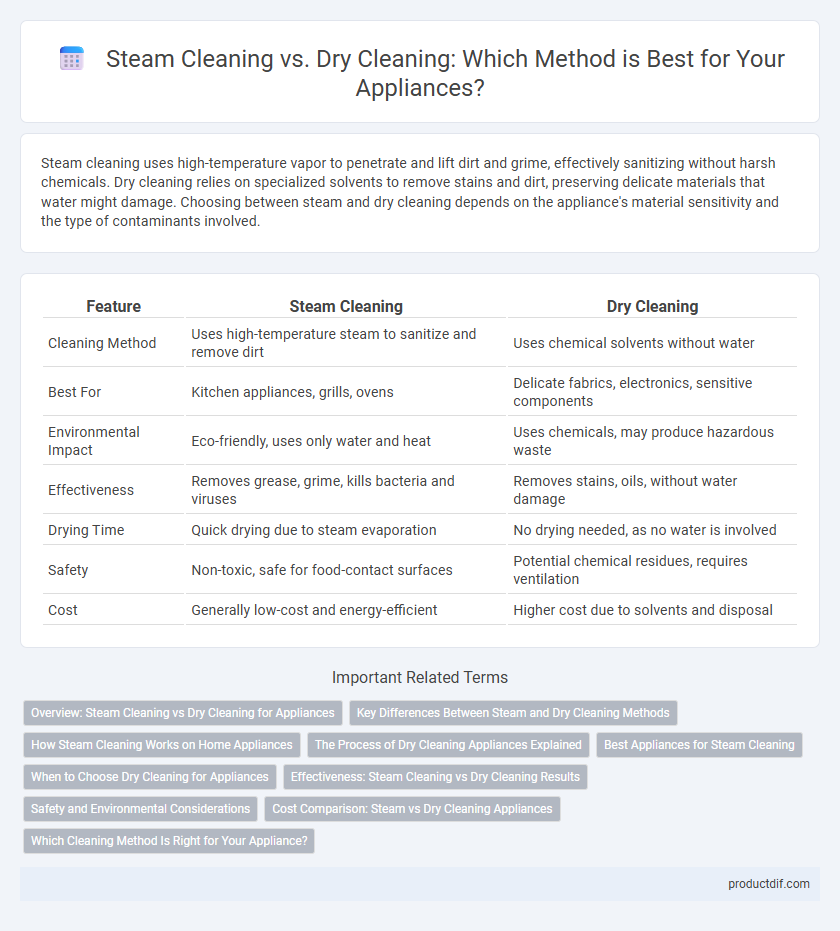 Steam Cleaning vs. Dry Cleaning: Which Method is Best for Your Appliances?