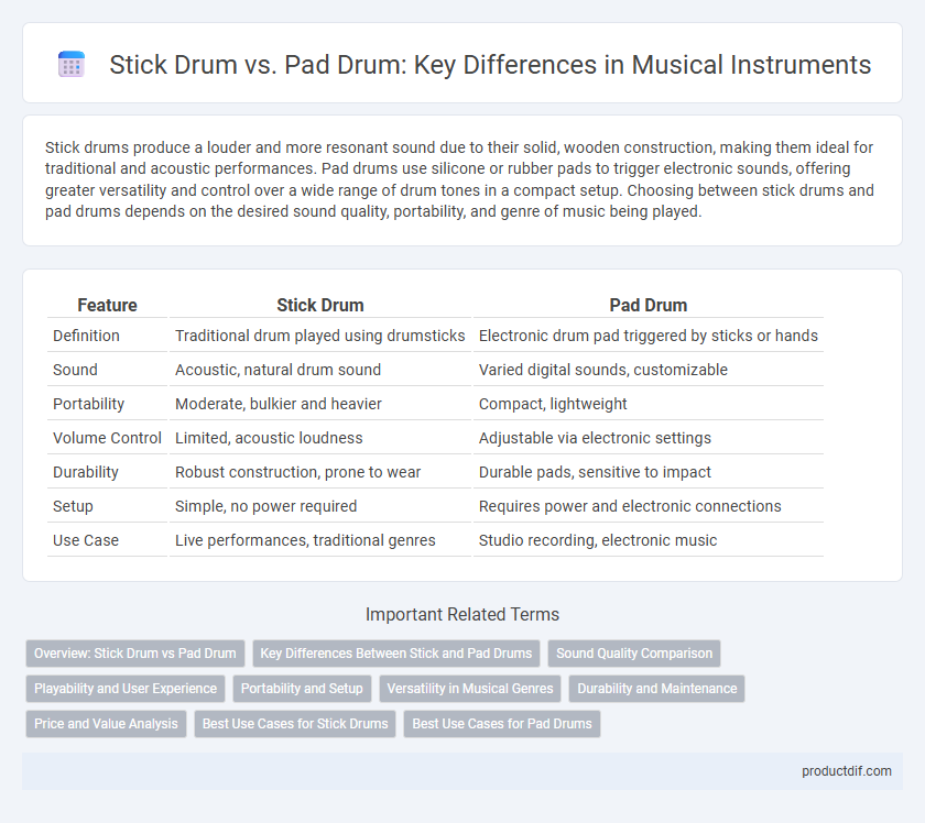 Stick Drum vs. Pad Drum: Key Differences in Musical Instruments