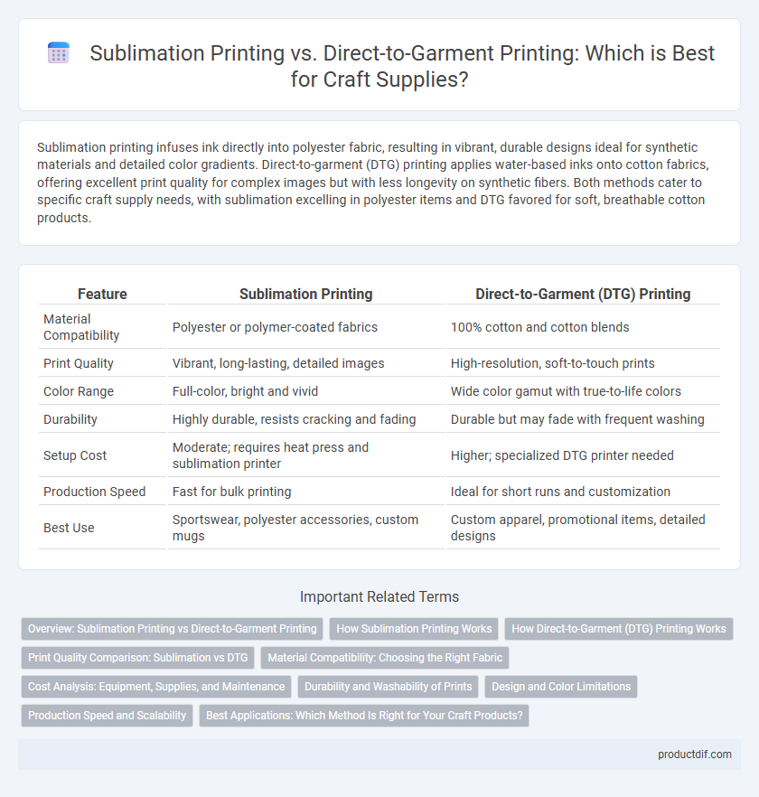 Sublimation Printing vs. Direct-to-Garment Printing: Which is Best for Craft Supplies?