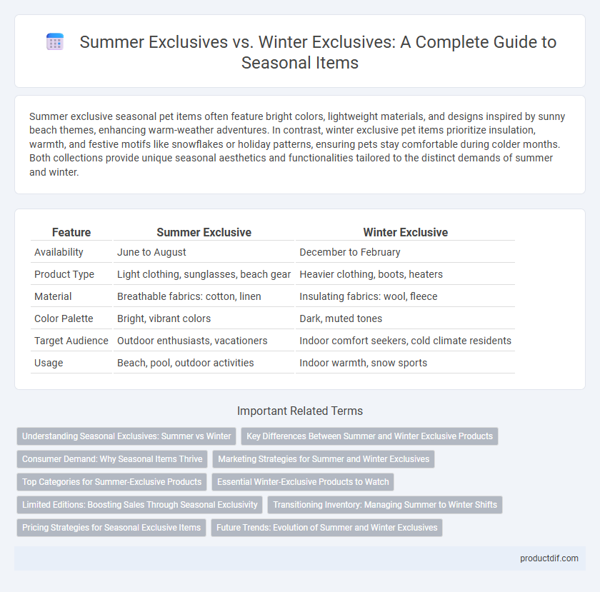 Summer Exclusives vs. Winter Exclusives: A Complete Guide to Seasonal Items