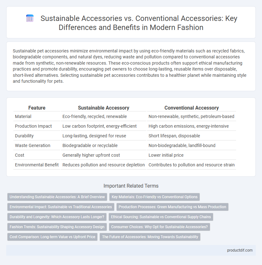 Sustainable Accessories vs. Conventional Accessories: Key Differences and Benefits in Modern Fashion
