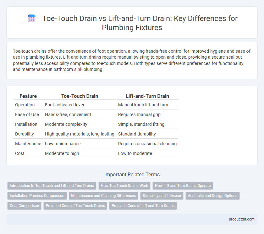 Toe-Touch Drain vs Lift-and-Turn Drain: Key Differences for Plumbing Fixtures