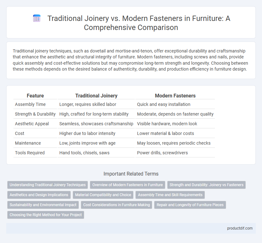 Traditional Joinery vs. Modern Fasteners in Furniture: A Comprehensive Comparison