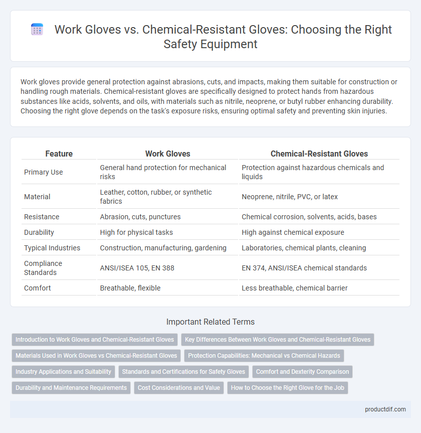 Work Gloves vs. Chemical-Resistant Gloves: Choosing the Right Safety Equipment