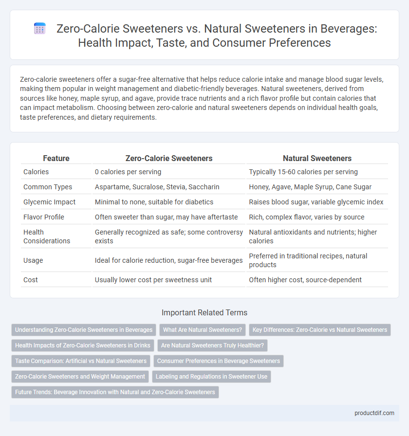 Zero-Calorie Sweeteners vs. Natural Sweeteners in Beverages: Health Impact, Taste, and Consumer Preferences