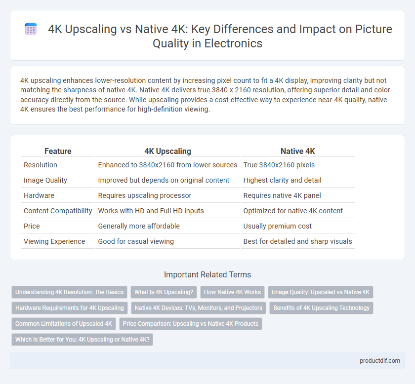 4K Upscaling vs Native 4K: Key Differences and Impact on Picture Quality in Electronics