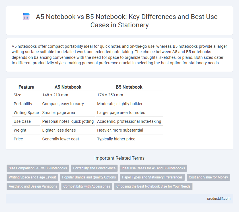 A5 Notebook vs B5 Notebook: Key Differences and Best Use Cases in Stationery