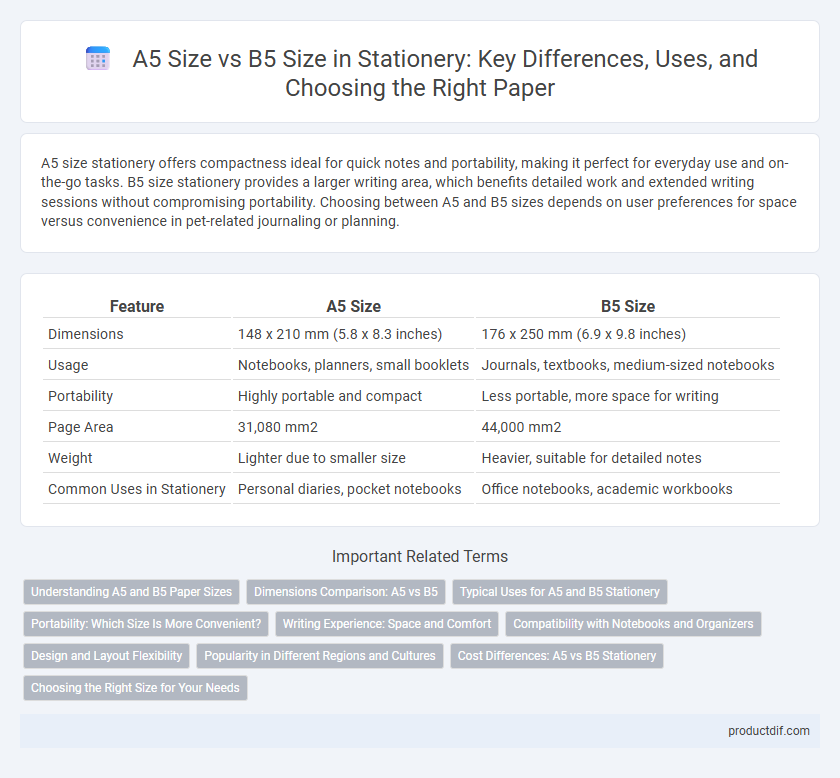 A5 Size vs B5 Size in Stationery: Key Differences, Uses, and Choosing the Right Paper