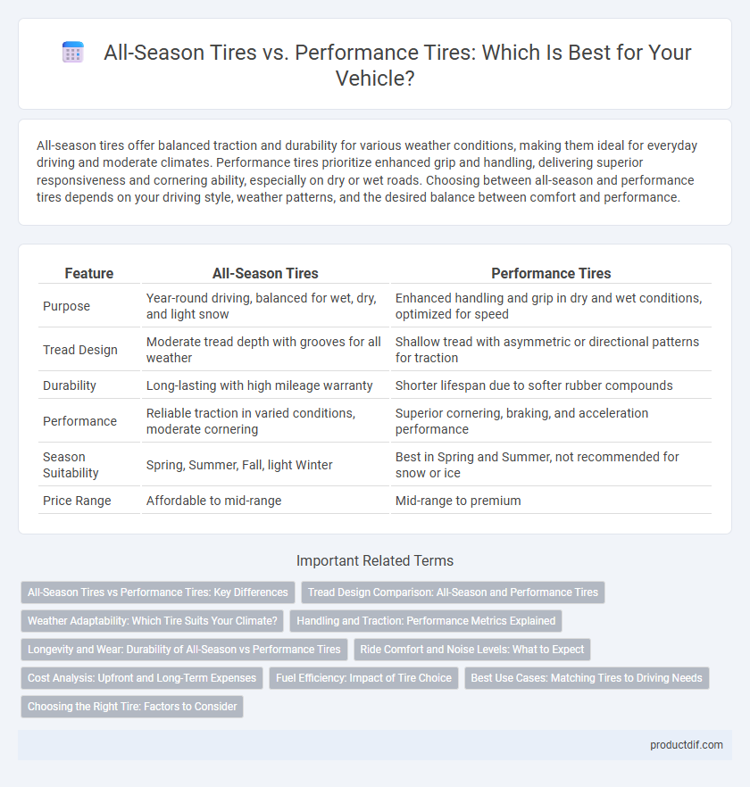 All-Season Tires vs. Performance Tires: Which Is Best for Your Vehicle?