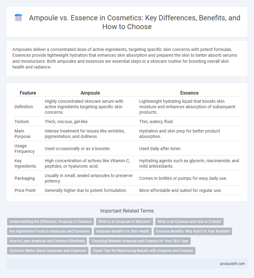 Ampoule vs. Essence in Cosmetics: Key Differences, Benefits, and How to Choose