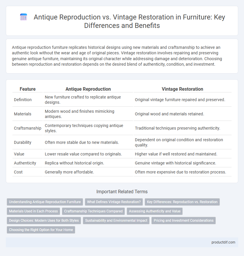 Antique Reproduction vs. Vintage Restoration in Furniture: Key Differences and Benefits