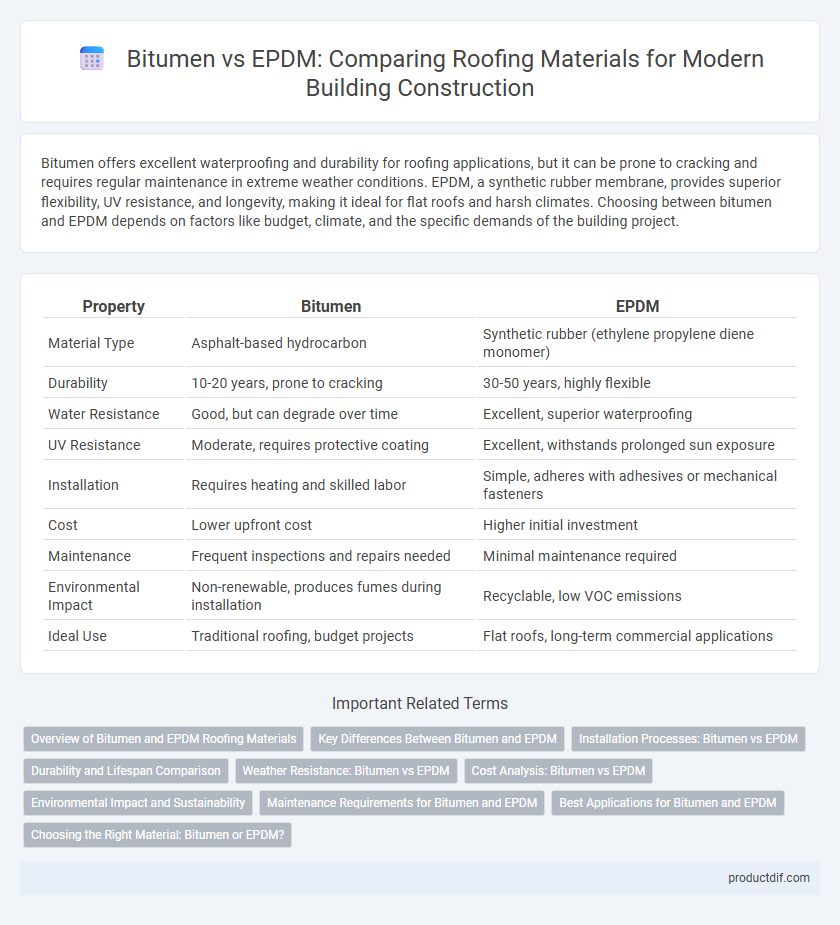Bitumen vs EPDM: Comparing Roofing Materials for Modern Building Construction