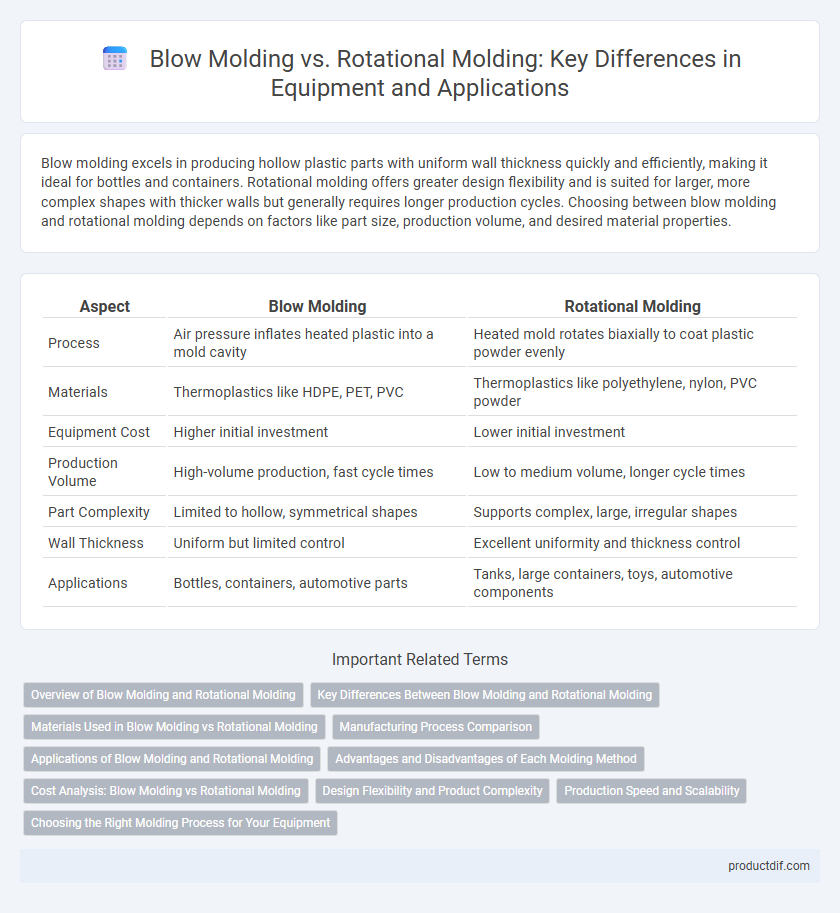 Blow Molding vs. Rotational Molding: Key Differences in Equipment and Applications
