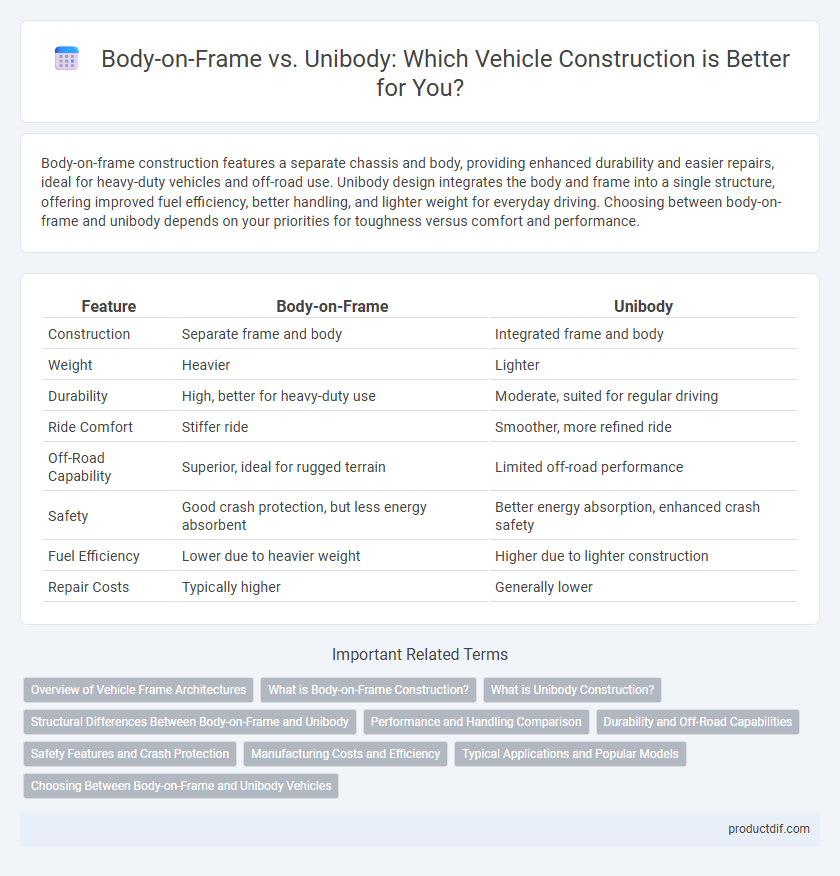 Body-on-Frame vs. Unibody: Which Vehicle Construction is Better for You?