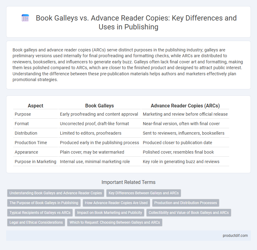 Book Galleys vs. Advance Reader Copies: Key Differences and Uses in Publishing