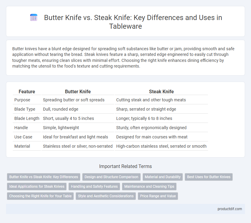 Butter Knife vs. Steak Knife: Key Differences and Uses in Tableware