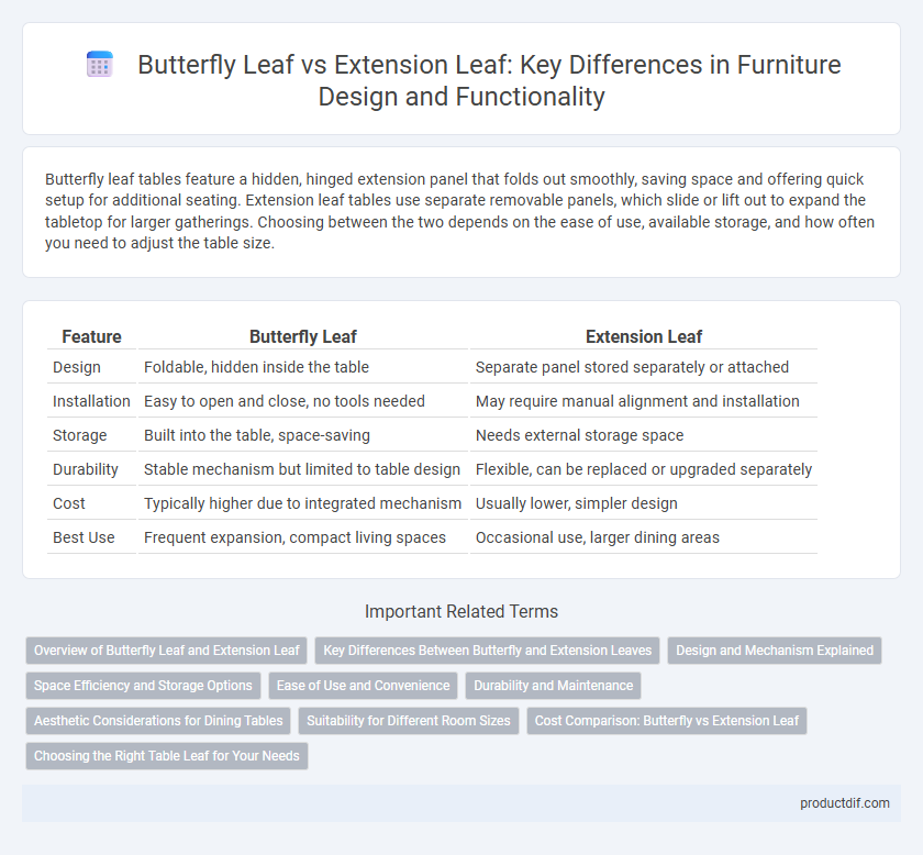 Butterfly Leaf vs Extension Leaf: Key Differences in Furniture Design and Functionality