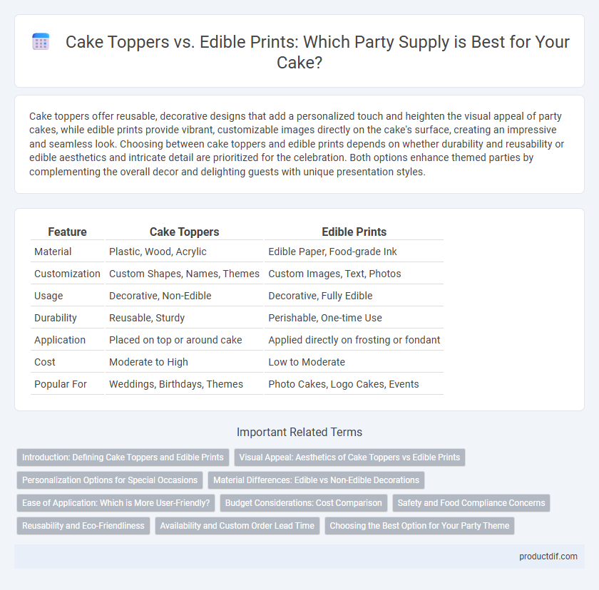 Cake Toppers vs. Edible Prints: Which Party Supply is Best for Your Cake?