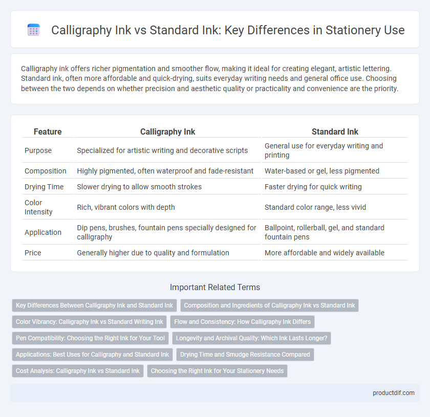 Calligraphy Ink vs Standard Ink: Key Differences in Stationery Use